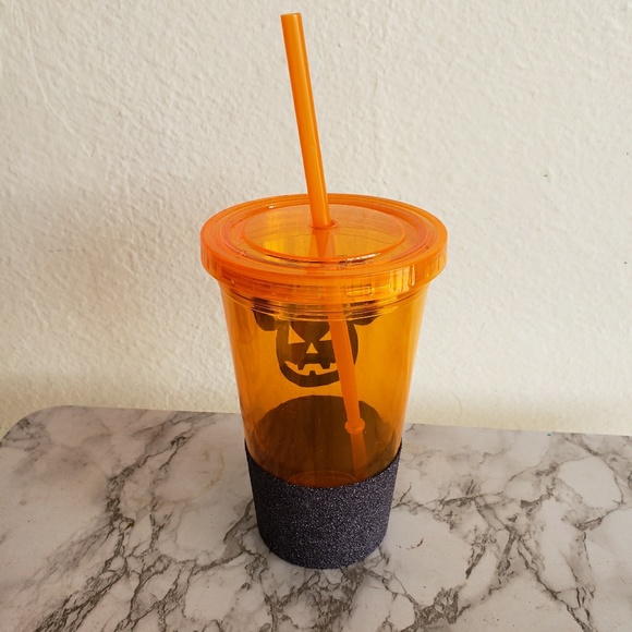 Custom made Minnie mouse jack-o'-lantern tumbler - Picture 3 of 4